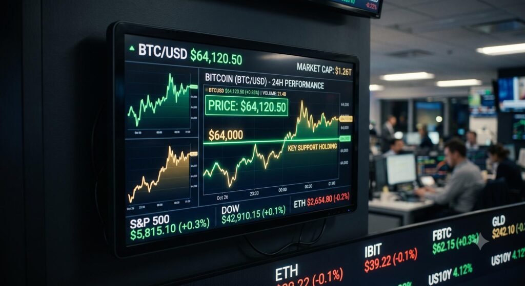 Bitcoin Holds $64K as Spot ETF Inflows Counter Weak Sentiment