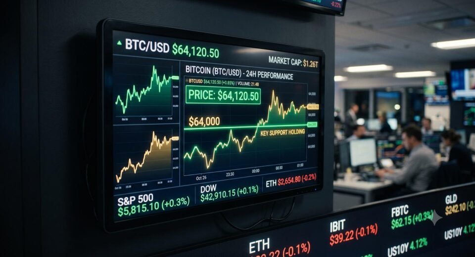Bitcoin Holds $64K as Spot ETF Inflows Counter Weak Sentiment