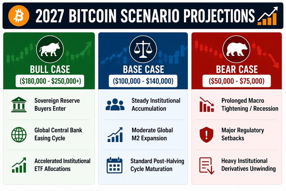 Bitcoin Scenarios 2027 Bull, Base, Bear