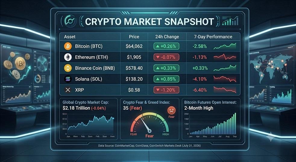 CRYPTO MARKET SNAPSHOT