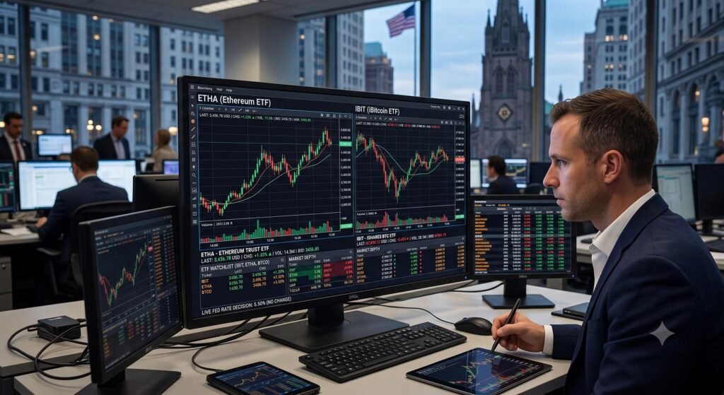 Ethereum ETF Inflows Beat Bitcoin as Institutions Rebalance Portfolios