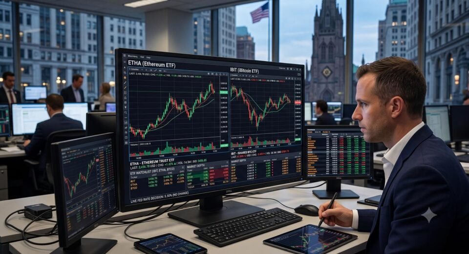 Ethereum ETF Inflows Beat Bitcoin as Institutions Rebalance Portfolios