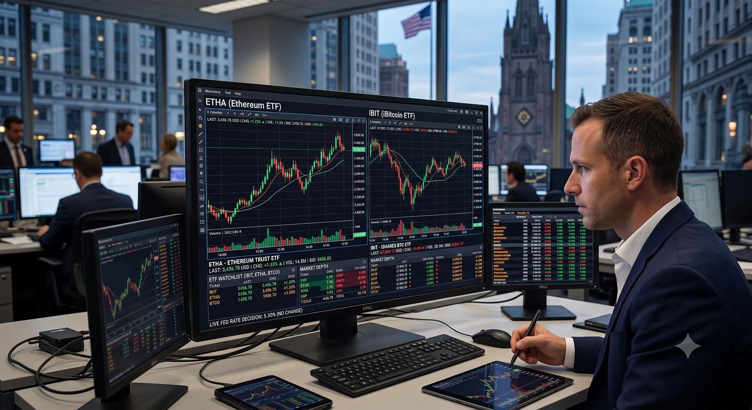 Ethereum ETF Inflows Beat Bitcoin as Institutions Rebalance Portfolios