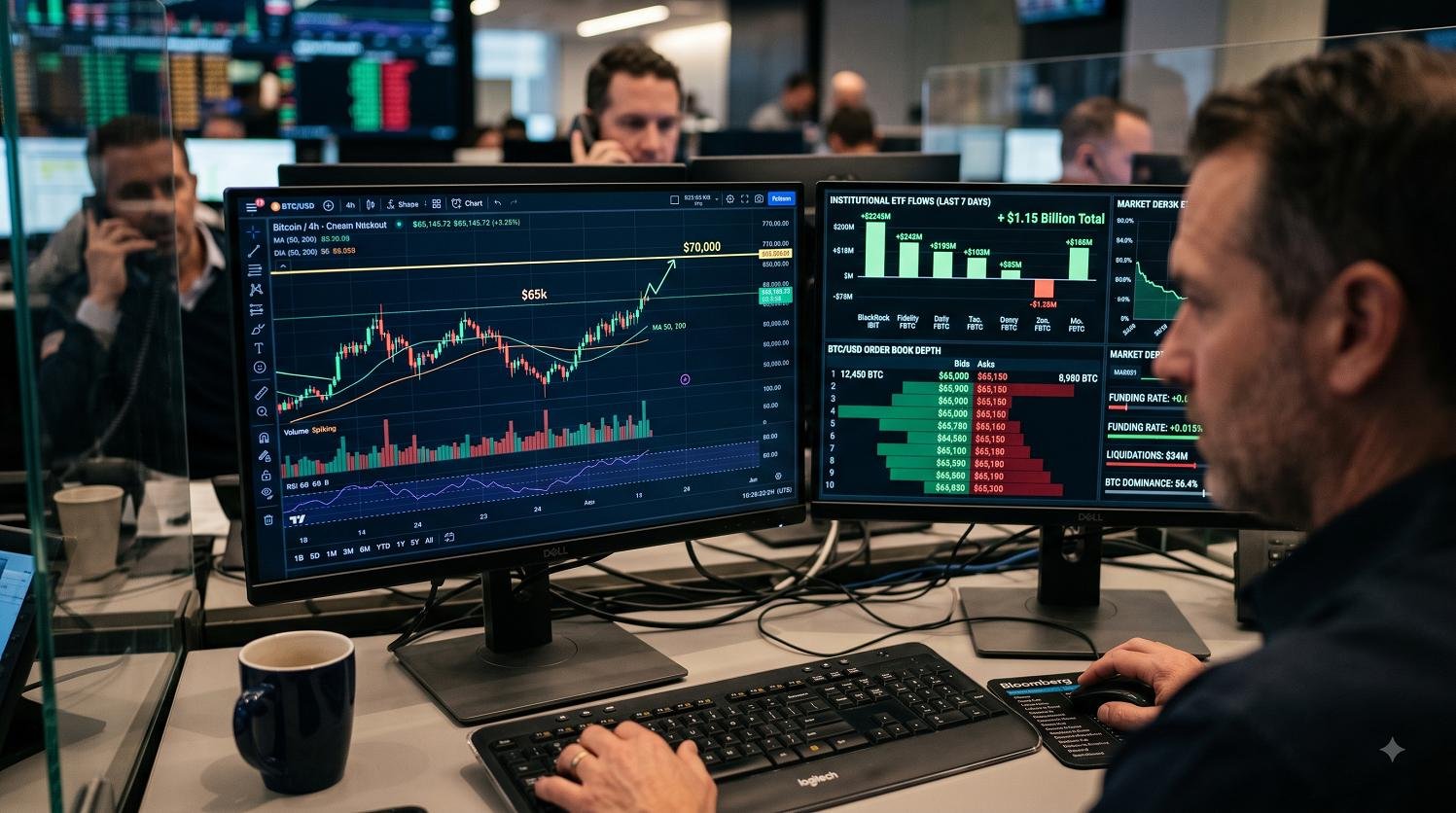 Bitcoin Struggles Below $65K