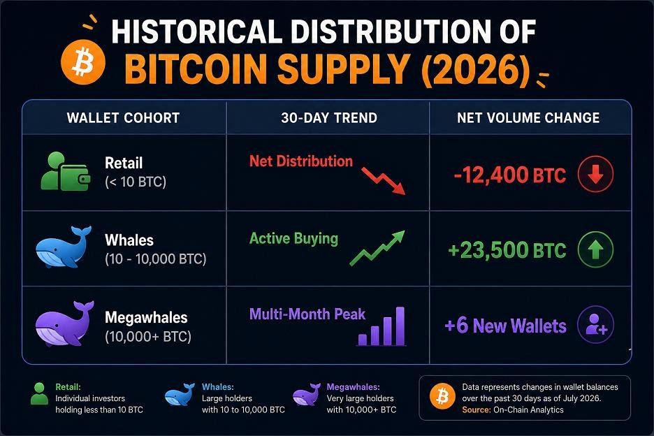 HISTORICAL DISTRIBUTION OF BITCOIN SUPPLY (2026)